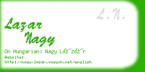 lazar nagy business card